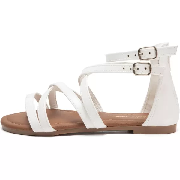FUNKYMONKEY Girls Gladiator Strap Sandals Flat Fisherman Thong Cross Strappy Sandals