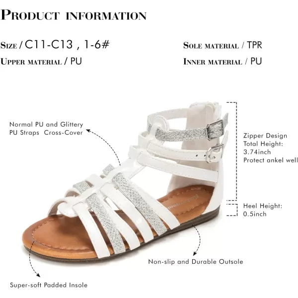 FUNKYMONKEY Girls Gladiator Strap Sandals Flat Fisherman Thong Cross Strappy Sandals
