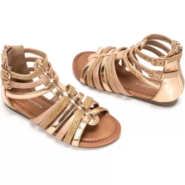 FUNKYMONKEY Girls Gladiator Strap Sandals Flat Fisherman Thong Cross Strappy Sandals