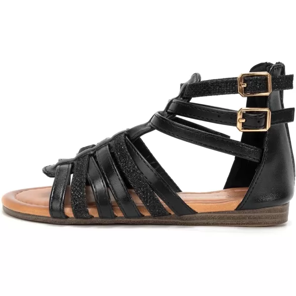 FUNKYMONKEY Girls Gladiator Strap Sandals Flat Fisherman Thong Cross Strappy Sandals