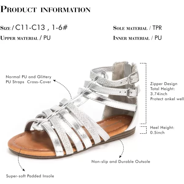 FUNKYMONKEY Girls Gladiator Strap Sandals Flat Fisherman Thong Cross Strappy Sandals