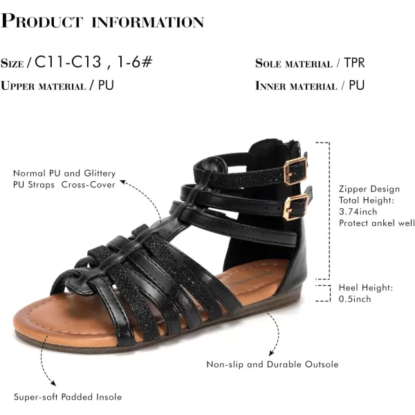 FUNKYMONKEY Girls Gladiator Strap Sandals Flat Fisherman Thong Cross Strappy Sandals