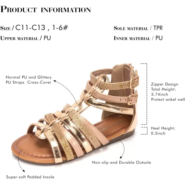 FUNKYMONKEY Girls Gladiator Strap Sandals Flat Fisherman Thong Cross Strappy Sandals