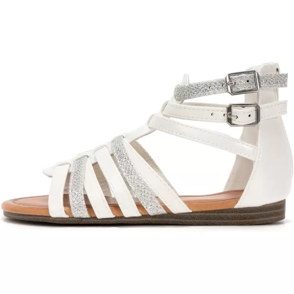 FUNKYMONKEY Girls Gladiator Strap Sandals Flat Fisherman Thong Cross Strappy Sandals