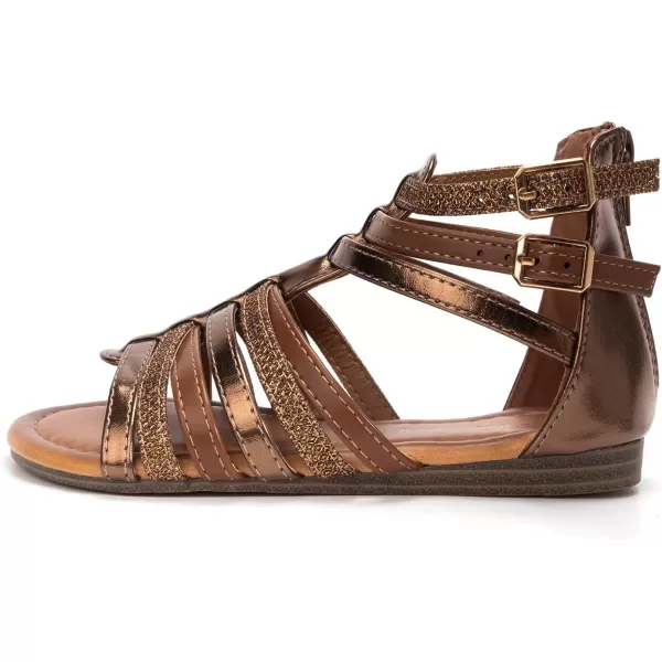 FUNKYMONKEY Girls Gladiator Strap Sandals Flat Fisherman Thong Cross Strappy Sandals