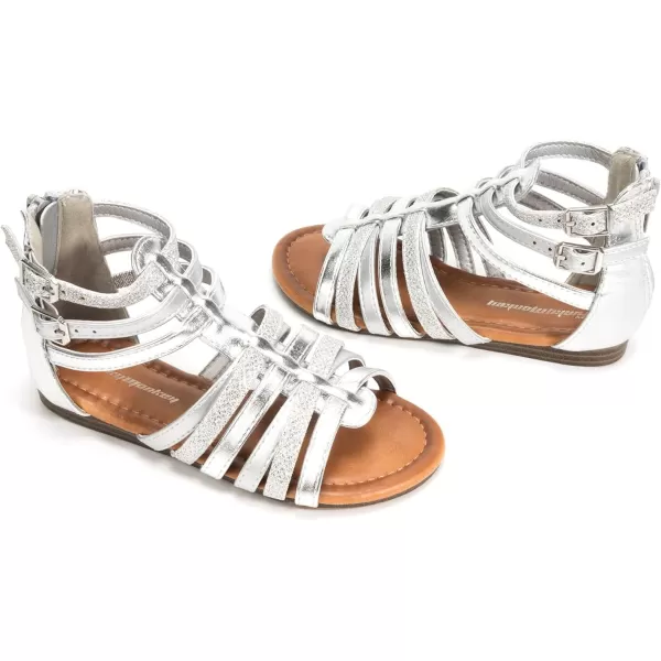 FUNKYMONKEY Girls Gladiator Strap Sandals Flat Fisherman Thong Cross Strappy Sandals