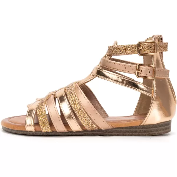 FUNKYMONKEY Girls Gladiator Strap Sandals Flat Fisherman Thong Cross Strappy Sandals
