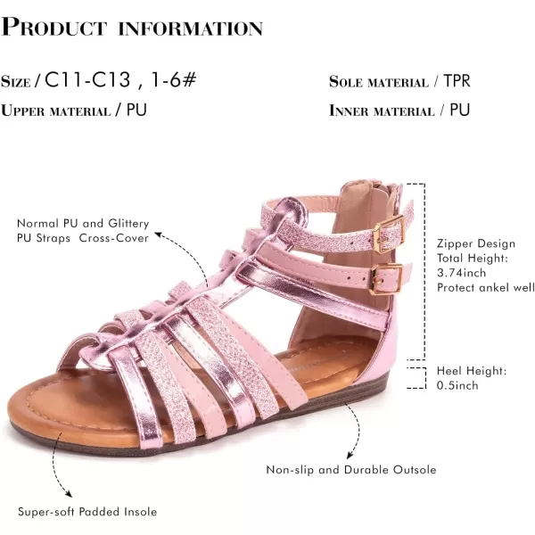 FUNKYMONKEY Girls Gladiator Strap Sandals Flat Fisherman Thong Cross Strappy Sandals