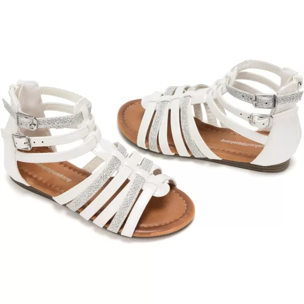 FUNKYMONKEY Girls Gladiator Strap Sandals Flat Fisherman Thong Cross Strappy Sandals