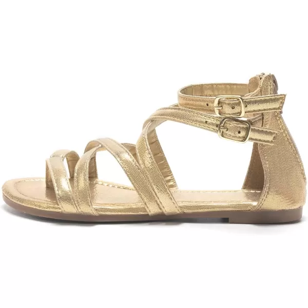 FUNKYMONKEY Girls Gladiator Strap Sandals Flat Fisherman Thong Cross Strappy Sandals