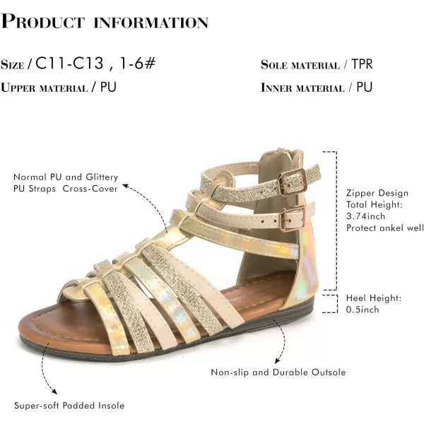 FUNKYMONKEY Girls Gladiator Strap Sandals Flat Fisherman Thong Cross Strappy Sandals