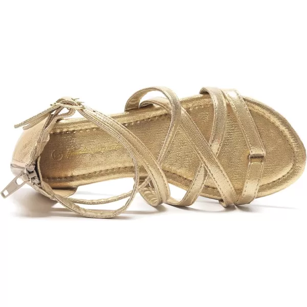 FUNKYMONKEY Girls Gladiator Strap Sandals Flat Fisherman Thong Cross Strappy Sandals