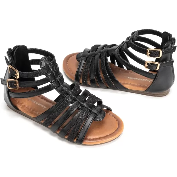FUNKYMONKEY Girls Gladiator Strap Sandals Flat Fisherman Thong Cross Strappy Sandals