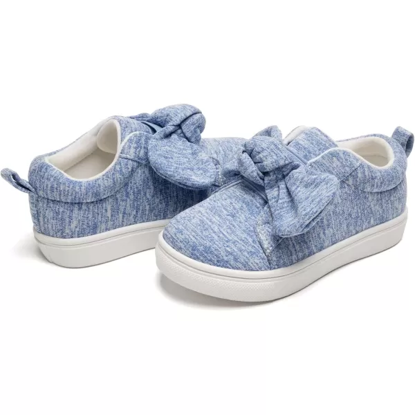 FUNKYMONKEY Girls Sneakers Lightweight Cute Bowknot Casual Walking Shoes for Toddler/Little Kids