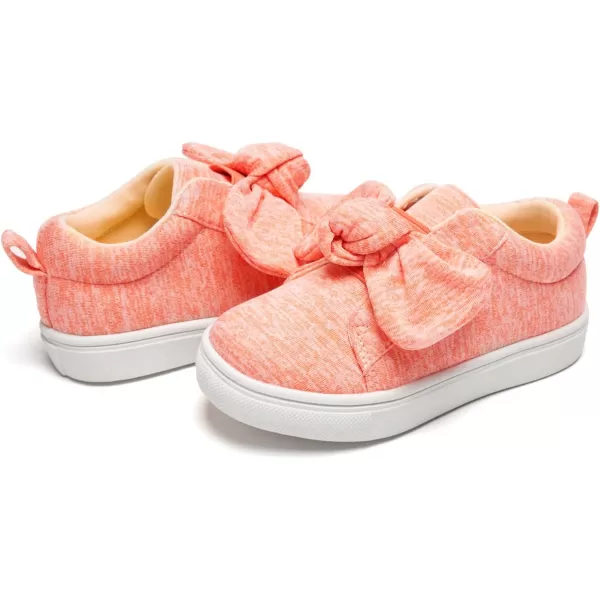 FUNKYMONKEY Girls Sneakers Lightweight Cute Bowknot Casual Walking Shoes for Toddler/Little Kids