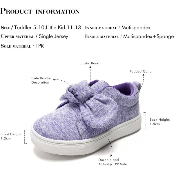 FUNKYMONKEY Girls Sneakers Lightweight Cute Bowknot Casual Walking Shoes for Toddler/Little Kids