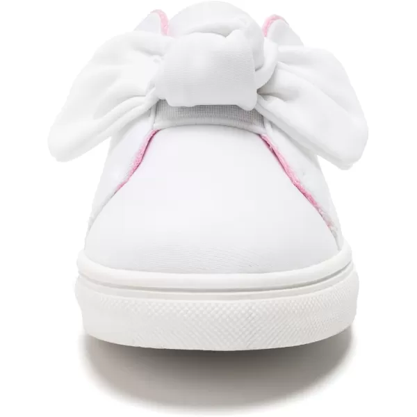 FUNKYMONKEY Girls Sneakers Lightweight Cute Bowknot Casual Walking Shoes for Toddler/Little Kids