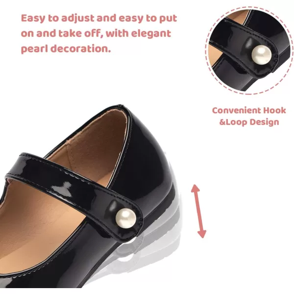 FUNKYMONKEY Toddler/Little Girl Mary Jane Dress Shoes Casual Slip on Ballet Flat