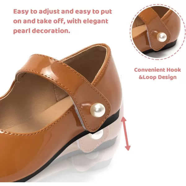 FUNKYMONKEY Toddler/Little Girl Mary Jane Dress Shoes Casual Slip on Ballet Flat