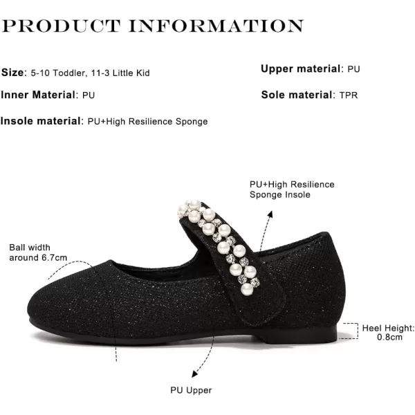FUNKYMONKEY Toddler/Little Girl Mary Jane Dress Shoes Casual Slip on Ballet Flat