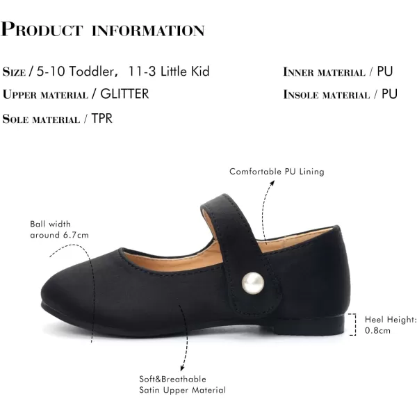 FUNKYMONKEY Toddler/Little Girl Mary Jane Dress Shoes Casual Slip on Ballet Flat