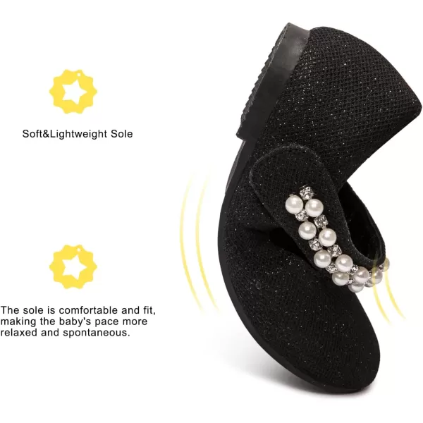 FUNKYMONKEY Toddler/Little Girl Mary Jane Dress Shoes Casual Slip on Ballet Flat