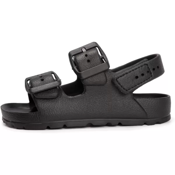FUNKYMONKEY Unisex-Child Slides Double Buckle Adjustable EVA Flat Sandals for Boys Girls