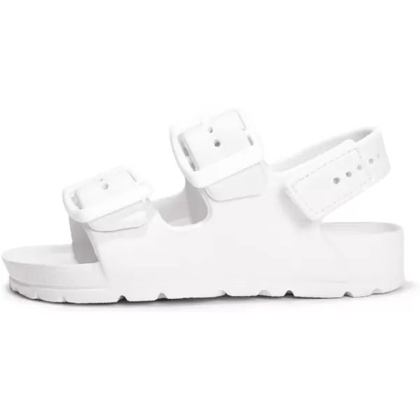 FUNKYMONKEY Unisex-Child Slides Double Buckle Adjustable EVA Flat Sandals for Boys Girls