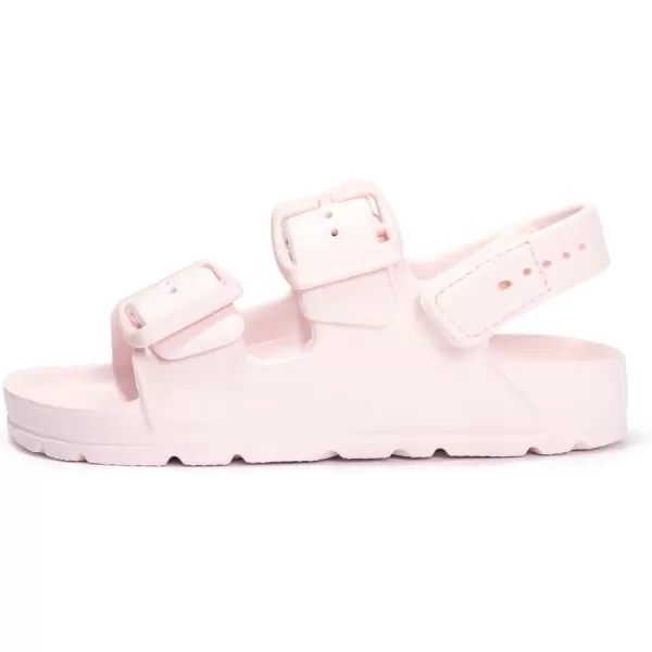 FUNKYMONKEY Unisex-Child Slides Double Buckle Adjustable EVA Flat Sandals for Boys Girls