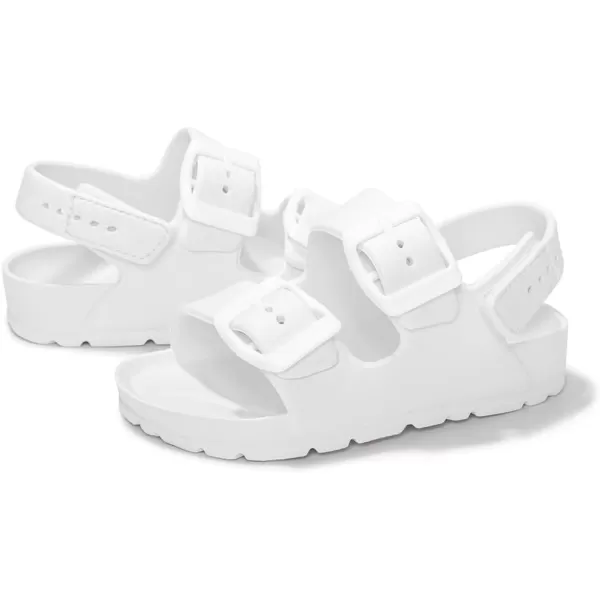 FUNKYMONKEY Unisex-Child Slides Double Buckle Adjustable EVA Flat Sandals for Boys Girls