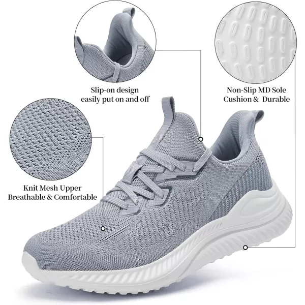Slow Man Mens Walking Sneakers Wide Width Slip on Tennis Shoes,Lightweight Breathable Running Shoes,Ideal for Athletic Workout Gym Jogging and Casual Wear