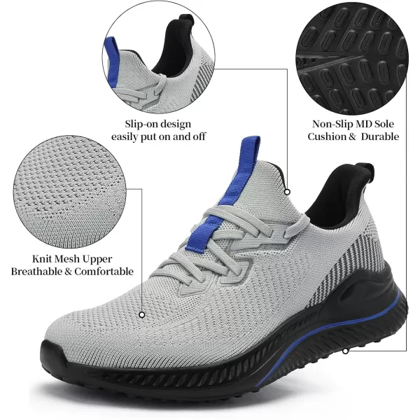 Slow Man Mens Walking Sneakers Wide Width Slip on Tennis Shoes,Lightweight Breathable Running Shoes,Ideal for Athletic Workout Gym Jogging and Casual Wear