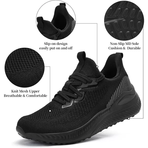 Slow Man Mens Walking Sneakers Wide Width Slip on Tennis Shoes,Lightweight Breathable Running Shoes,Ideal for Athletic Workout Gym Jogging and Casual Wear