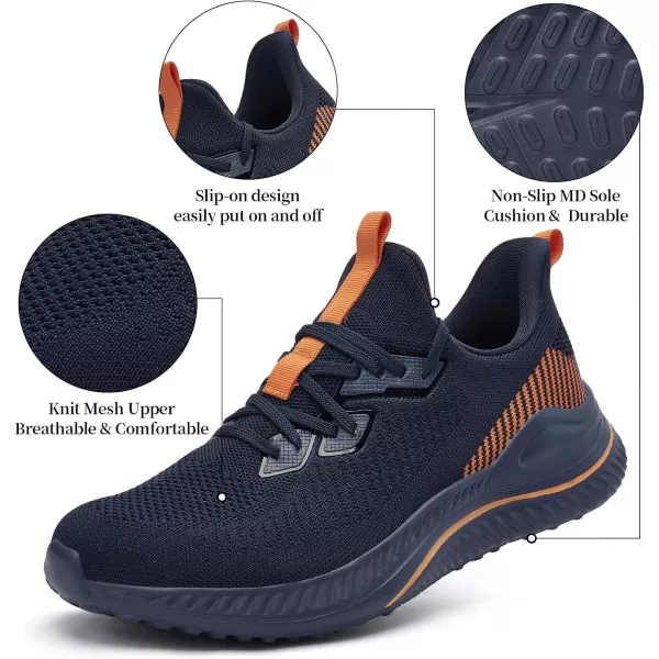 Slow Man Mens Walking Sneakers Wide Width Slip on Tennis Shoes,Lightweight Breathable Running Shoes,Ideal for Athletic Workout Gym Jogging and Casual Wear