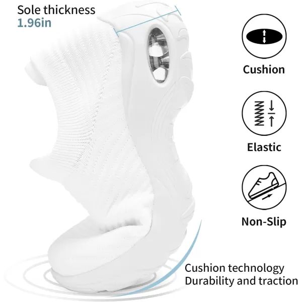 Walking Shoes Women Slip On Sock Sneakers Mesh Non Slip Shoes Air Cushion Platform Loafers