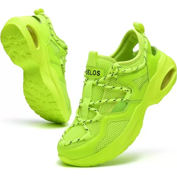 BELOS Women's Air Cushion Sneakers Hiking Outdoor Sandals Breathable Mesh Lightweight Comfortable Athletic Sport Walking Shoes