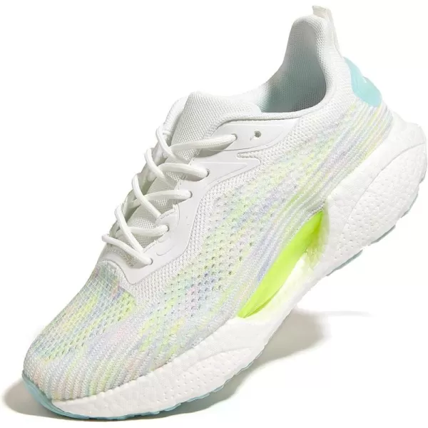 BELOS Women's Lightweigt Running Shoes Breathable Mesh Knit Lace Up Athletic Sneakers Comfortable Non Slip Sports Tennis Walking for Sport Gym Workout