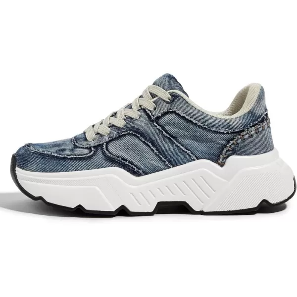 BELOS Women's Platform Chunky Sneakers Fashion Dad Sneakers Casual Lace Up Comfortable Lightweigt Walking Shoes