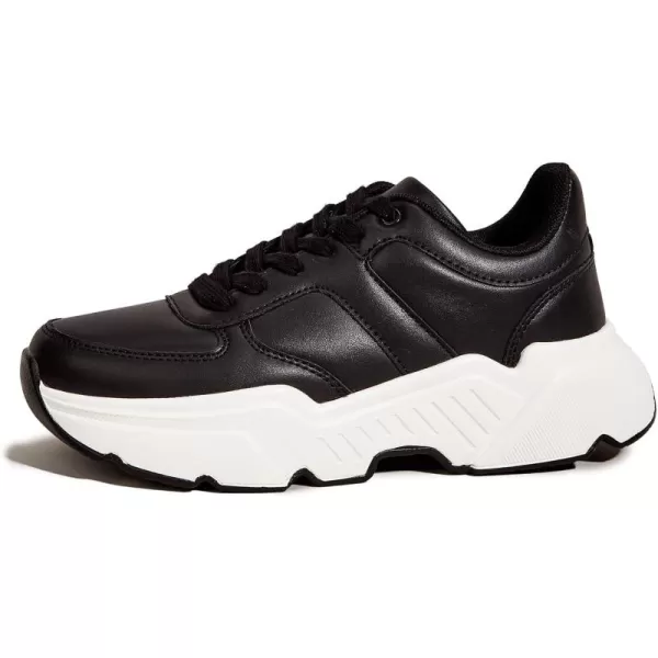 BELOS Women's Platform Chunky Sneakers Fashion Dad Sneakers Casual Lace Up Comfortable Lightweigt Walking Shoes