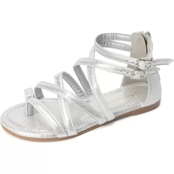 FUNKYMONKEY Girls Gladiator Strap Sandals Flat Fisherman Thong Cross Strappy Sandals