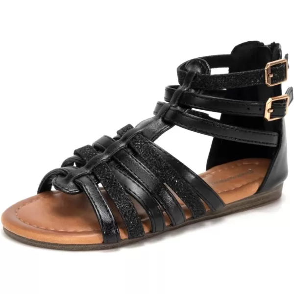 FUNKYMONKEY Girls Gladiator Strap Sandals Flat Fisherman Thong Cross Strappy Sandals