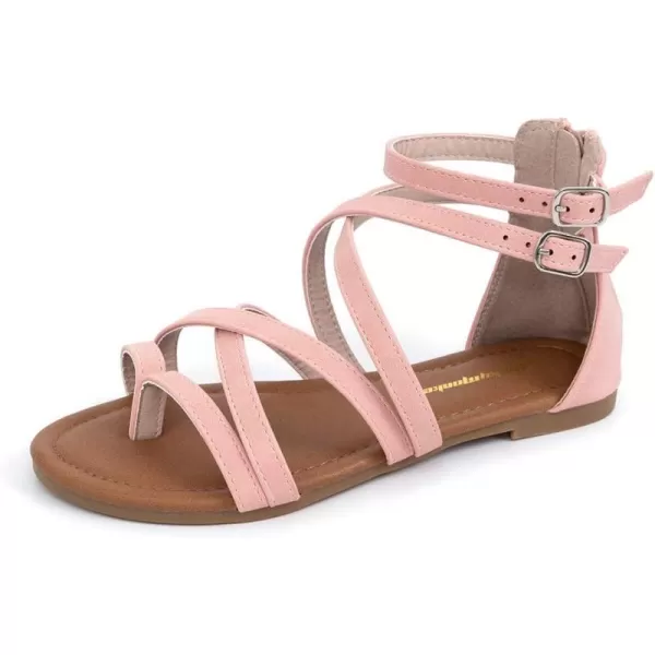 FUNKYMONKEY Girls Gladiator Strap Sandals Flat Fisherman Thong Cross Strappy Sandals