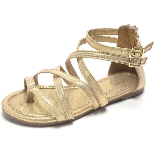 FUNKYMONKEY Girls Gladiator Strap Sandals Flat Fisherman Thong Cross Strappy Sandals
