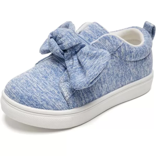FUNKYMONKEY Girls Sneakers Lightweight Cute Bowknot Casual Walking Shoes for Toddler/Little Kids