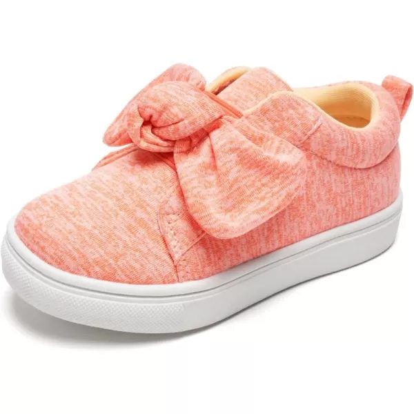FUNKYMONKEY Girls Sneakers Lightweight Cute Bowknot Casual Walking Shoes for Toddler/Little Kids
