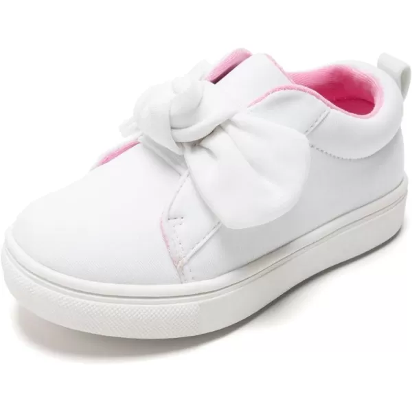 FUNKYMONKEY Girls Sneakers Lightweight Cute Bowknot Casual Walking Shoes for Toddler/Little Kids