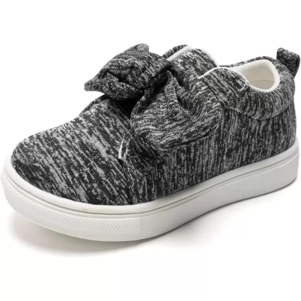 FUNKYMONKEY Girls Sneakers Lightweight Cute Bowknot Casual Walking Shoes for Toddler/Little Kids