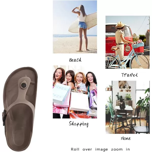 FUNKYMONKEY EVA Flip Flops Waterproof Adjustable Thong Sandals for Mens and Womens