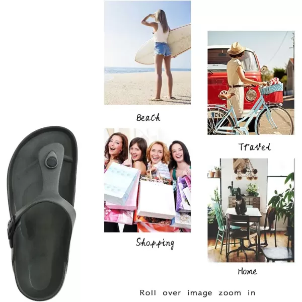FUNKYMONKEY EVA Flip Flops Waterproof Adjustable Thong Sandals for Mens and Womens