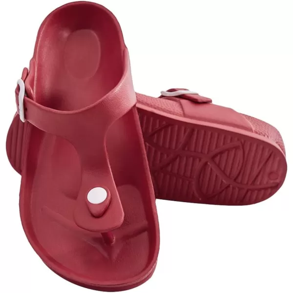 FUNKYMONKEY EVA Flip Flops Waterproof Adjustable Thong Sandals for Mens and Womens